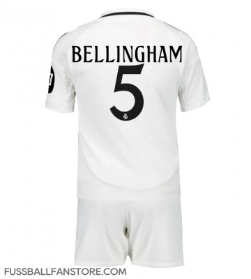 Real Madrid Jude Bellingham #5 Replik Heimtrikot Kinder 2024-25 Kurzarm (+ Kurze Hosen)